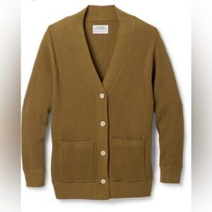 REI CO-OP Women’s Wallace Lake V Neck Cardigan Sweater in Oak Brown Size Large